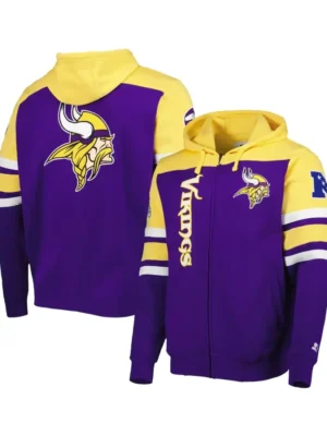 Jensen Minnesota Vikings Hooded Jacket front & back