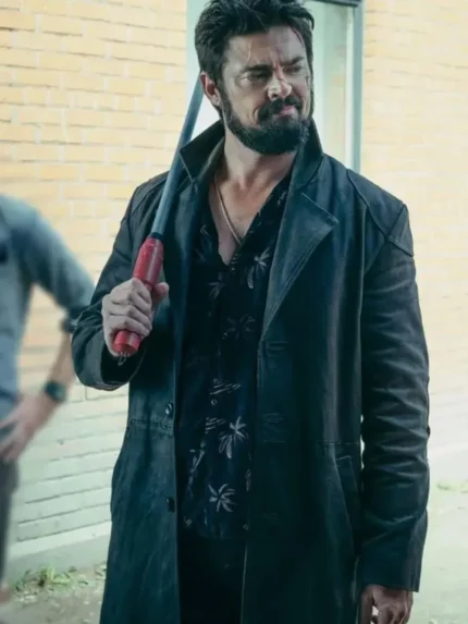 Karl Urban The Boys Black Coat actor pose