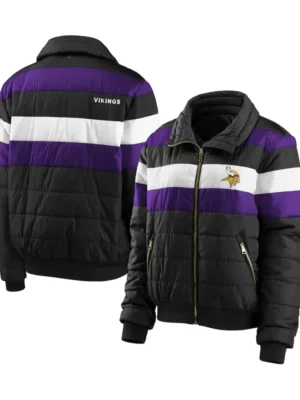 Minnesota Vikings Puffer Jacket front & back