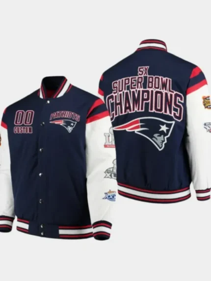 New England Patriots Championship Jacket front & back