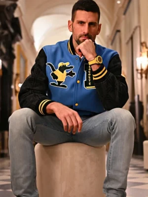 Novak Djokovic Lacoste Varsity Jacket front