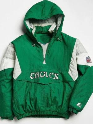 Philadelphia Eagles 80’s Green Anorak Jacket front