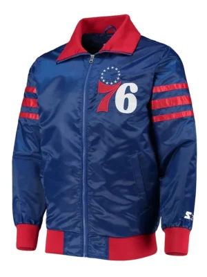 Royal The Captain II Philadelphia 76ers Satin front