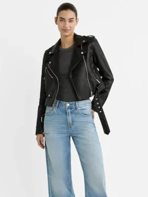 Stradivarius Leather Jacket front
