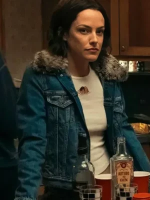 Under The Bridge 2024 Rebecca Godfrey Fur Denim Jacket front