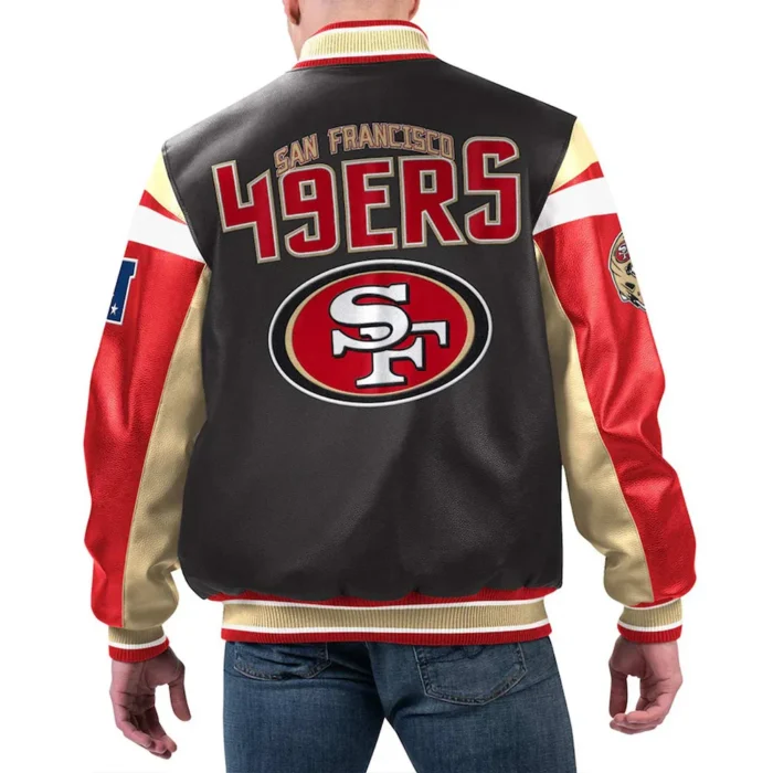 san-francisco-49ers-black-varsity-full-zip-leather-jacket