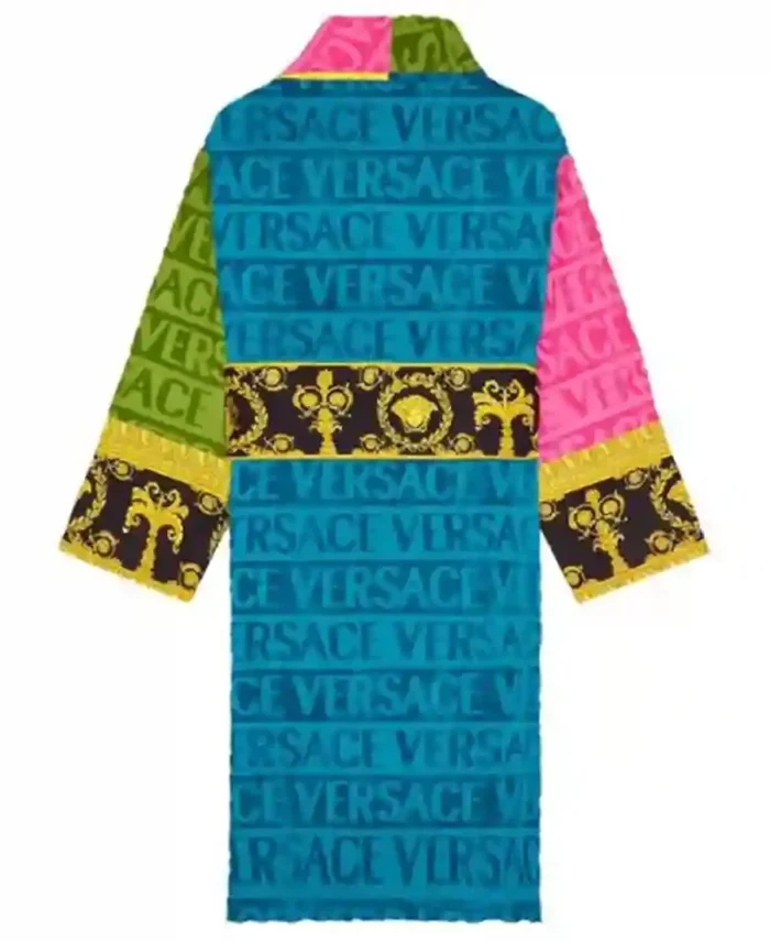 Ari Haley Rich in Color Versace Bath Robe back