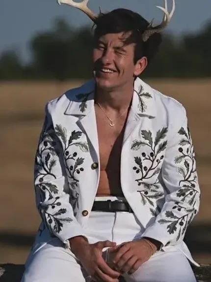 Barry Keoghan White Jacket front