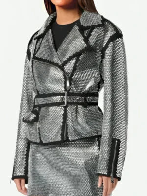 Emily In Paris S04 Kevin Dias Crystal Embellished Jacket side pose