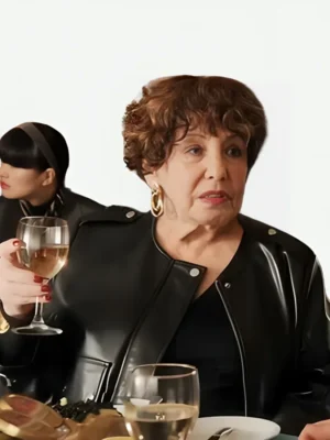 Emily In Paris S04 Liliane Rovère Leather Jacket front