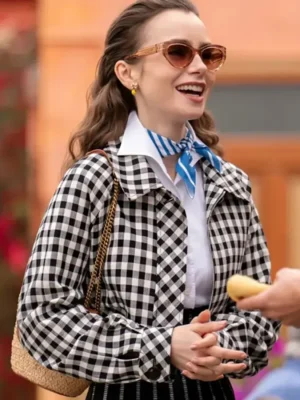 Emily In Paris S04 Lily Collins Plaid Jacket front