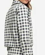 Emily in Paris S4 Lily Collins Plaid Cropped Jacket back