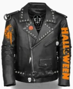 Halloween Biker Black Jacket front