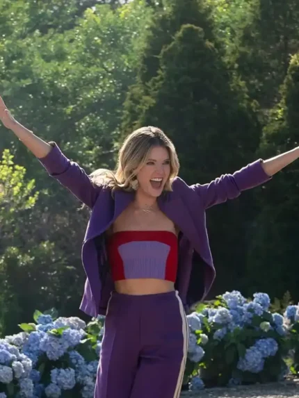 Meghann Fahy The Perfect Couple Purple Blazer front