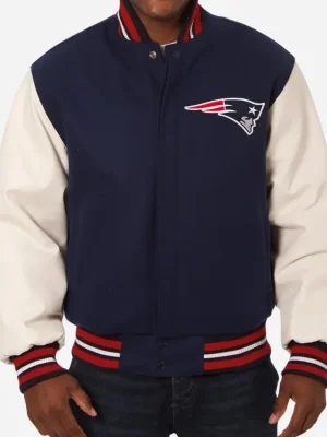 New England Patriots Varsity Jacket front