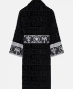 Pat Bode Black with Grey Versace Bathrobe back