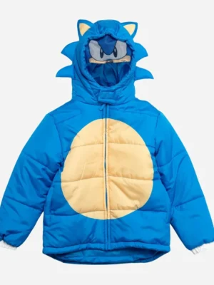 Sonic the Hedgehog Puffer Jacket front