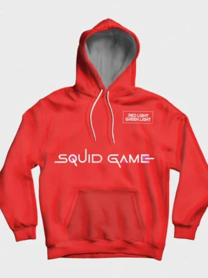 Squid Game Doll Red Light Green Light Hoodie Jacket red front