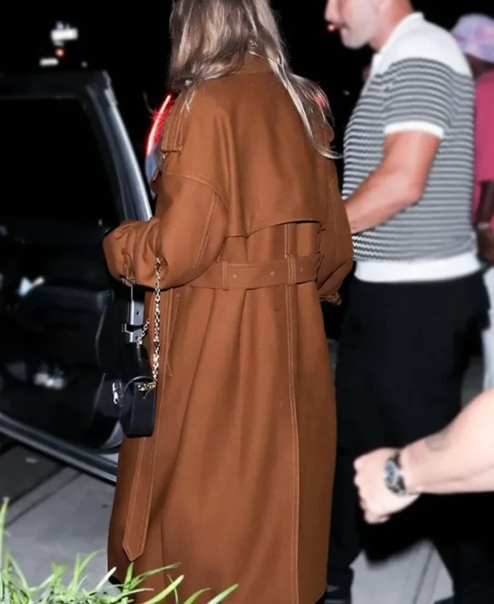 Taylor Swift Brown Trench Coat back