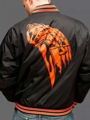 Men’s Halloween 78 Black Bomber Nylon Jacket back