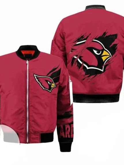Arizona Cardinals NFL 3D Print Red Bomber Jacket