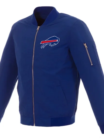 Braden Buffalo Bills Blue Full-Zip Bomber Jacket