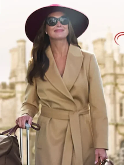 Brooke Shields A Castle for Christmas Long Trench Coat