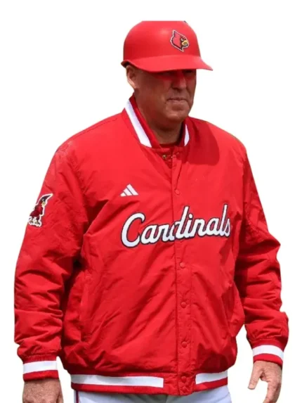 Cardinals Jeff Brohm Varsity Red Jacket