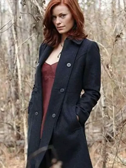 Cassidy Freeman The Vampire Diaries Black Wool Coat