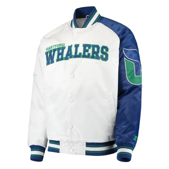 Dugout Championship Hartford Whalers White and Blue Jacket