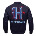 Houston Texans H-Town Navy Satin Jacket Sale