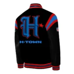 Houston Texans H-Town Teddy Black Satin Jacket Sale
