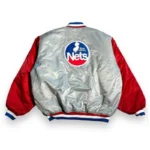 90’s New Jersey Nets Gray and Red Jacket Sale