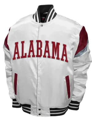 Alabama Crimson Tide Power White Satin Jacket