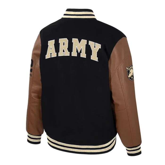 Army Black Knights Black and Brown Letterman Jacket Sale