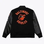 Baltimore Orioles Black Out Vintage Logo Varsity Jacket Sale