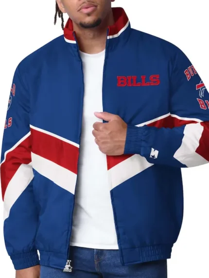 Buffalo Bills Captain Royal Varsity Satin Jacket