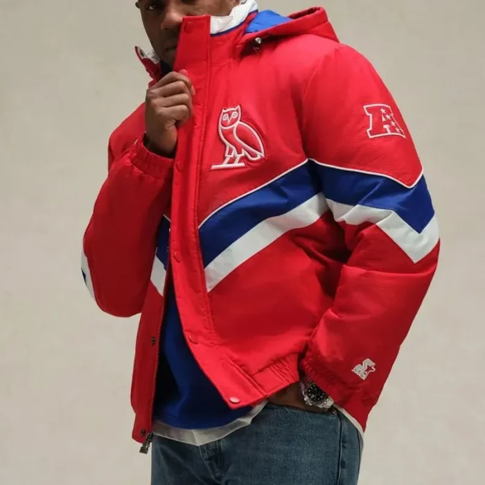 Buffalo Bills OVO Sideline Puffer Red Jacket