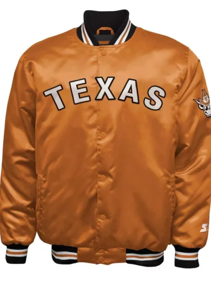 Burnt Orange Texas Longhorns Satin Jacket