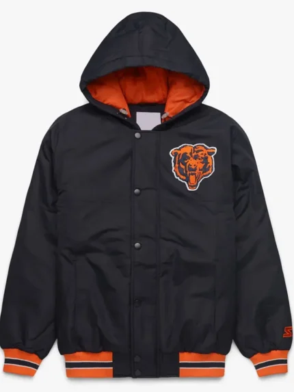 Chicago Bears Black Hooded Jacket