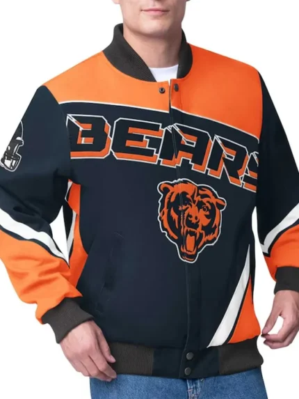 Chicago Bears Maximum Racing Navy Jacket