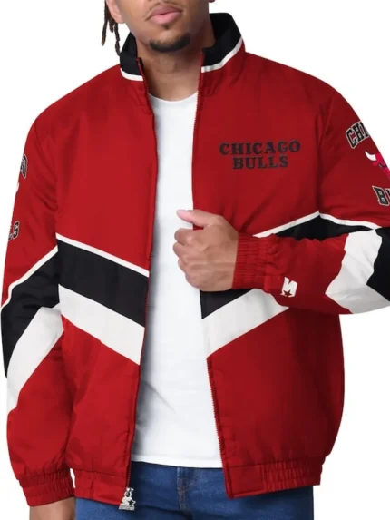 Chicago Bulls Captain Red Varsity Satin Jacket
