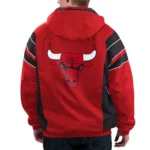 Chicago Bulls Red Home Team Half-Zip Hooded Jacket Sale