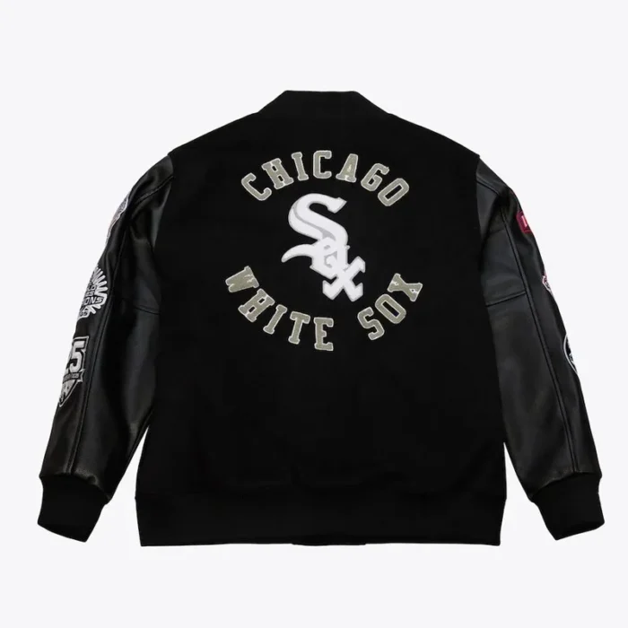 Chicago White Sox Black Out Vintage Logo Varsity Jacket Sale