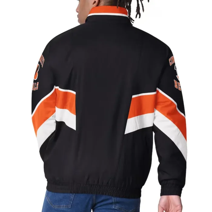 Cincinnati Bengals Captain Black Varsity Satin Jacket Sale