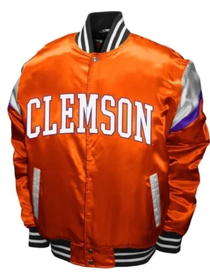 Clemson Tigers Power Orange Satin Jacket