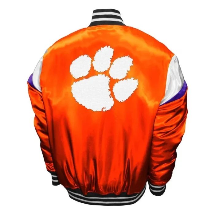 Clemson Tigers Power Orange Satin Jacket Sale