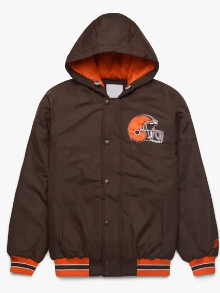 Cleveland Browns Brown Hooded Jacket