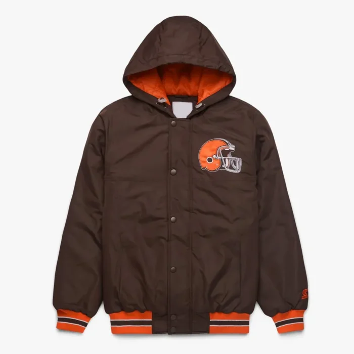 Cleveland Browns Brown Hooded Jacket