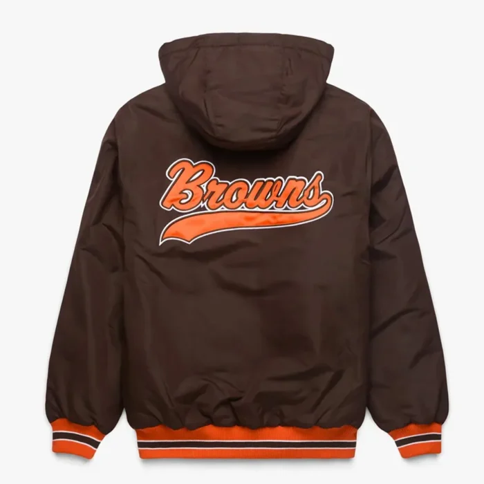 Cleveland Browns Brown Hooded Jacket Sale